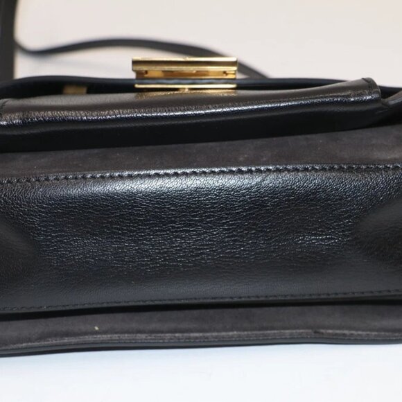 GIVENCHY Goatskin Suede Small GV3 Shoulder Bag Black - Picture 11 of 16